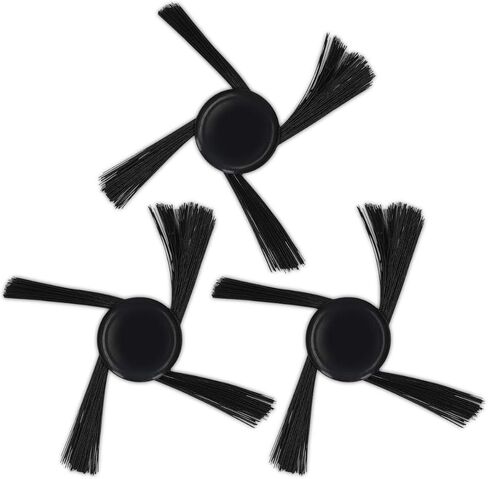 kwmobile Replacement Side Brushes Compatible with Neato Botvac - D5 / D6 / D7 Series 3-Piece Spare Part Set Brush Pack Spares for Vacuum Cleaner Robot in Saudi Arabia