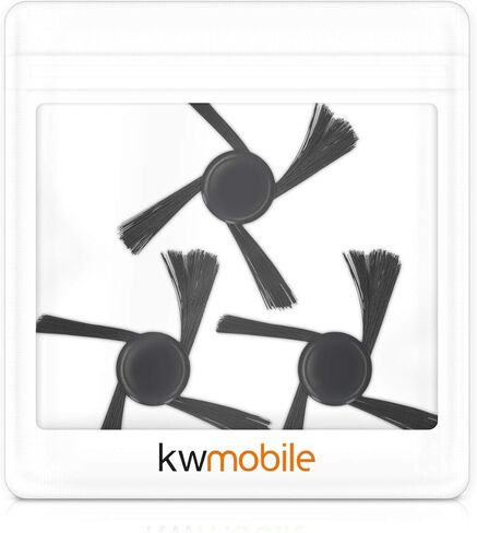 kwmobile Replacement Side Brushes Compatible with Neato Botvac - D5 / D6 / D7 Series 3-Piece Spare Part Set Brush Pack Spares for Vacuum Cleaner Robot in Saudi Arabia