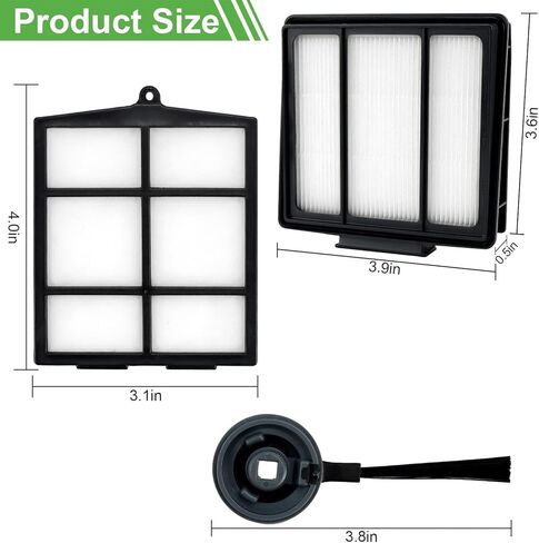 قطع غيار Puxyblue النظيفة مناسبة لمكنسة Shark ION Robot Vacuum AV753 AV752 AV751 S87 R85 RV850 مع 5 مرشحات HEPA، 10 فرشاة جانبية، 1 فلتر أساسي، 2 فرشاة رئيسية و1 فرشاة حماية دوارة رئيسية in Kuwait