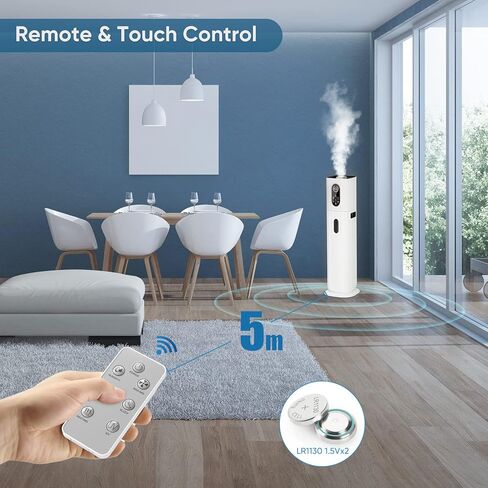 BOEASTER Warm and Cool Mist Humidifier Large Room Bedroom, 2.38 Gallon/9L Humidifiers, Top Fill, Customized Humidity, Remote Control, 1-12 Timer, Auto Shut-Off in Kuwait