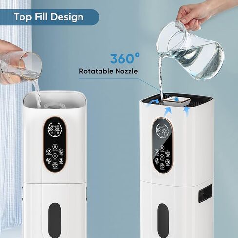BOEASTER Warm and Cool Mist Humidifier Large Room Bedroom, 2.38 Gallon/9L Humidifiers, Top Fill, Customized Humidity, Remote Control, 1-12 Timer, Auto Shut-Off in Kuwait