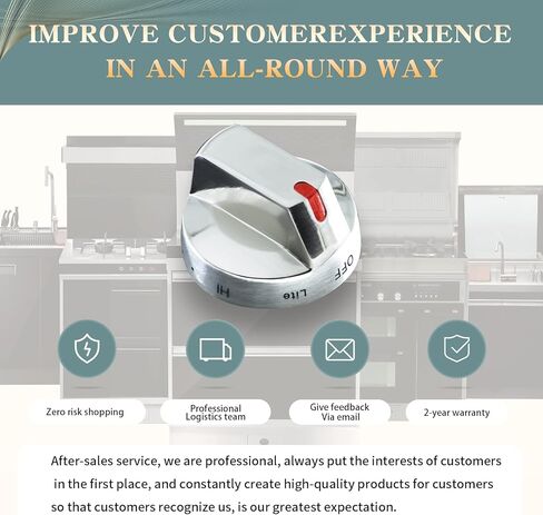 ترقية DG64-00473A مقابض الموقد العلوي للتحكم في مقبض الاتصال الهاتفي المتوافق مع مجموعة سامسونج فرن غاز مقبض موقد غاز لـ NX58M6850SS NX58K7850SS NX58J7750SS NX58H5650WS Samsung موقد فرن غاز نطاق ضمان الجودة لمدة عامين in Kuwait