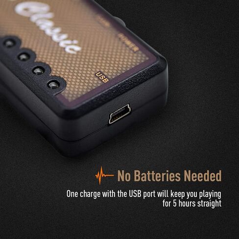 SONICAKE Guitar Headphone Amp Mini Guitar Headphone Amplifier US Classic Rechargeable Plug-in Pocket Overdrive Reverb Effects for Home Silent Practice in Kuwait