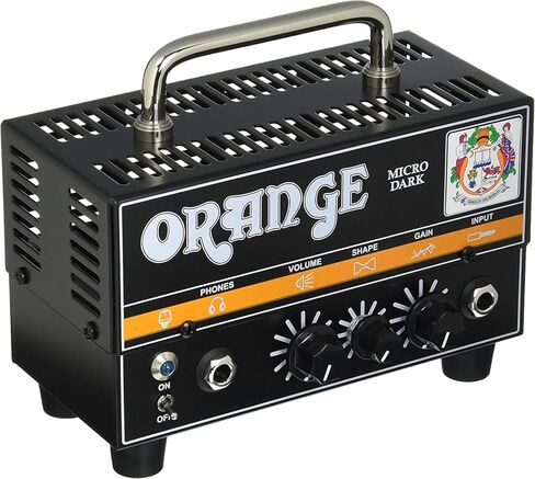 Orange MD20 Micro Dark 20-Watt Mini Guitar Amplifier Head Bundle with Pig Hog Woven Instrument Cable, Power Supply, and Liquid Audio Polishing Cloth (4 Items) in Kuwait