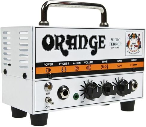 Orange MT20 Micro Terror 20-Watt Mini Hybrid Guitar Amplifier Head Bundle w/ 10' Pig Hog Woven Instrument Cable, Power Supply and Liquid Audio Polishing Cloth (4 Items) in Saudi Arabia