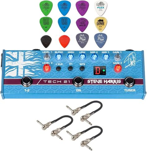 حزمة دواسة SansAmp Signature SansAmp من Tech 21 SH1 مع 3 كابلات تصحيح MXR وحزمة Dunlop Pick Pack in Saudi Arabia