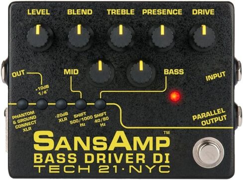Tech 21 SansAmp Bass Driver DI V2 Bundle with 3 Patch Cables and Dunlop Variety Pick Pack in Saudi Arabia