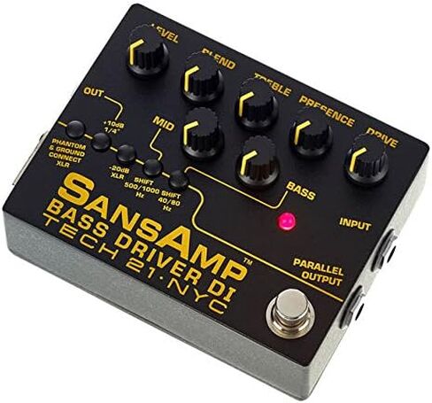 Tech 21 SansAmp Bass Driver DI V2 Bundle with 3 Patch Cables and Dunlop Variety Pick Pack in Saudi Arabia
