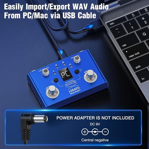 LEKATO Drum Looper Pedal with Tuner, Built in 30 Drums, 4 Loops of Total 11 Minutes Recording Time, with App to customize, edit and save drum groof, Drum Machine with Loop,for Electric Guitar Bass in Saudi Arabia