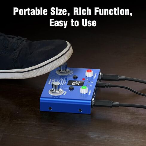 LEKATO Drum Looper Pedal with Tuner, Built in 30 Drums, 4 Loops of Total 11 Minutes Recording Time, with App to customize, edit and save drum groof, Drum Machine with Loop,for Electric Guitar Bass in Saudi Arabia