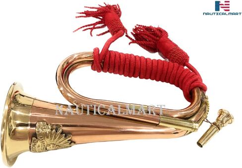 بوق إشارة الأوامر من النحاس والنحاس 26.6 سم مع حبل مربوط جميل in Kuwait