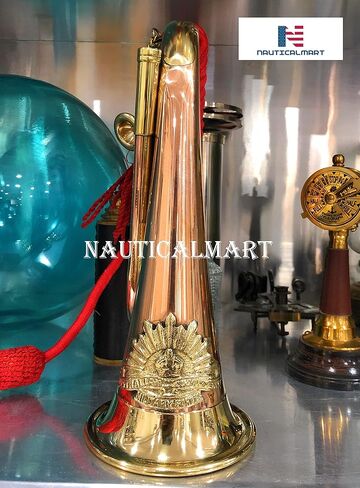 بوق إشارة الأوامر من النحاس والنحاس 26.6 سم مع حبل مربوط جميل in Kuwait
