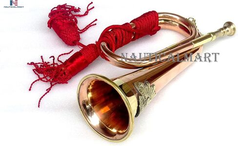بوق إشارة الأوامر من النحاس والنحاس 26.6 سم مع حبل مربوط جميل in Kuwait