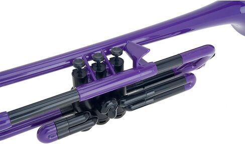 Plastic Trumpet | 3c and 5c Mouthpiece with a carrying bag | Comfortable Ergonomic Grip | Bb Authentic Sound for Students & Beginners | Durable ABS Construction | Black in Saudi Arabia