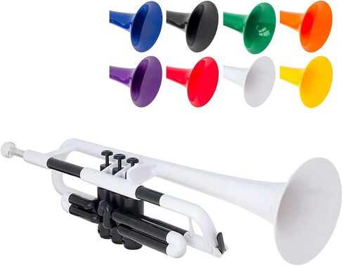 Plastic Trumpet | 3c and 5c Mouthpiece with a carrying bag | Comfortable Ergonomic Grip | Bb Authentic Sound for Students & Beginners | Durable ABS Construction | Black in Saudi Arabia