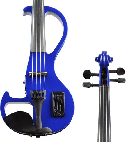 Electric Violin Bunnel Edge Outfit 4/4 Full Size (BLACK) — With Carrying Case and Accessories - Headphone Jack - Piezo Ceramic Pick-up – from Kennedy Violins in Kuwait