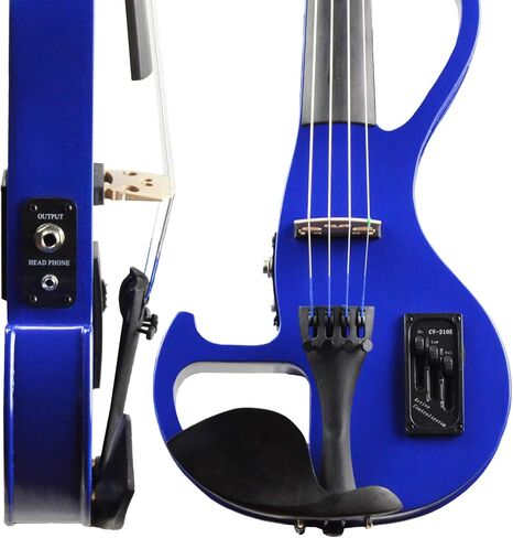 Electric Violin Bunnel Edge Outfit 4/4 Full Size (BLACK) — With Carrying Case and Accessories - Headphone Jack - Piezo Ceramic Pick-up – from Kennedy Violins in Kuwait
