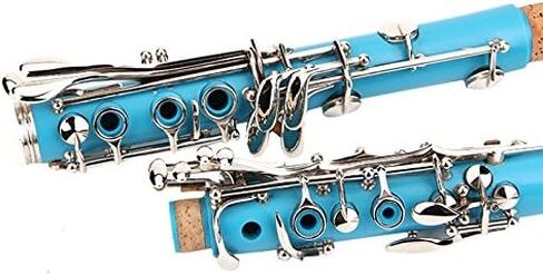 Glory GLY-PBK Professional Ebonite Bb Clarinet with 10 Reeds, Stand, Hard Case, Cleaning Cloth, Cork Grease, Mouthpiece Brush and Pad Brush, Black in Saudi Arabia