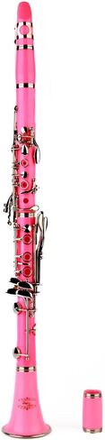 Glory GLY-PBK Professional Ebonite Bb Clarinet with 10 Reeds, Stand, Hard Case, Cleaning Cloth, Cork Grease, Mouthpiece Brush and Pad Brush, Black in Saudi Arabia