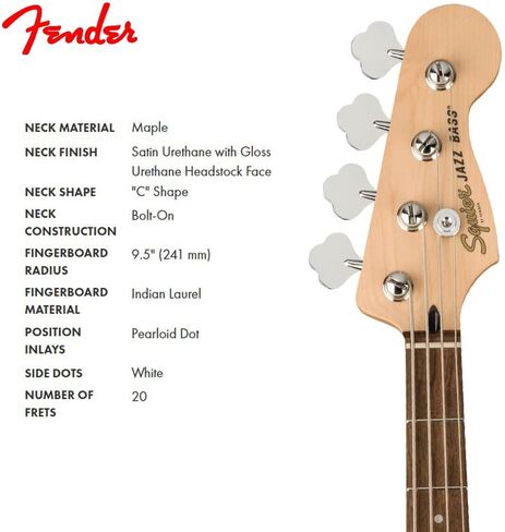 سلسلة سكوير أفينيتي جاز باس، فحمي فروست ميتاليك، لوحة أصابع لوريل in Kuwait