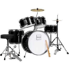 Best Choice Products Kids Drum Set 5-Piece 16in Beginner Drum Set Junior Drum Kit, Starter Percussion Set w/Cymbals, Pedal, Drumsticks, Stool, Toms, Snare, Hi Hat - Blue in Saudi Arabia