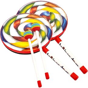 أداة إيقاع للأطفال من Foraineam ، طبل يد مصاصات - قطر 20.32 سم in Kuwait