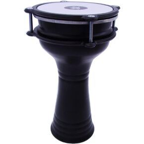 Small 10'' Length Aluminum Darbuka, 5.2" Tunable Synthetic Head Doumbek Hand Drum (Black) in Saudi Arabia