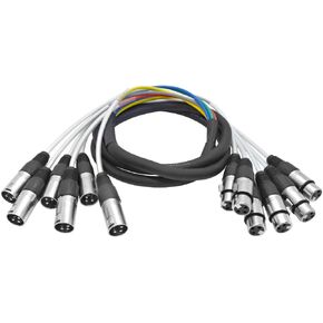 Seismic Audio - SARLX-6x6-6 Channel XLR Colored Mutil-Patch Snake Cable 6 Feet - Shielded Audio Frequency Control Cable Snake 6' in Kuwait