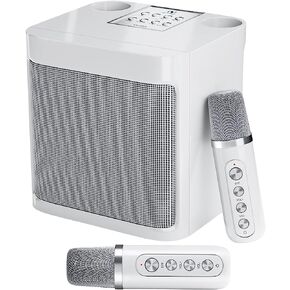 Karaoke Machine for Adults and Kids, Portable Bluetooth Karaoke Speaker with 2 Wireless Microphones for TV, Singing Karaoke for Home Party, Great Gifts for Boys and Girls in Kuwait