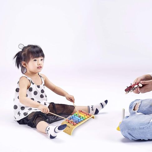 MUSICUBE Xylophone for Kids Wooden Xylophone with Mallets Orff Music Instrument for Educational Preschool Learning Baby Percussion Kit Professional Tuning Gift Choice for Children in Saudi Arabia