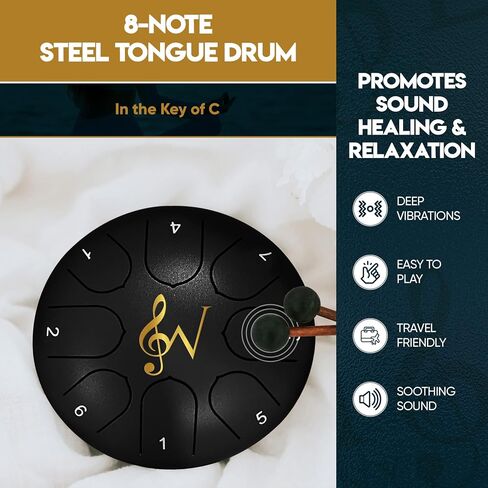 Steel Tongue Drum (Luxury 6 Inch in Saudi Arabia