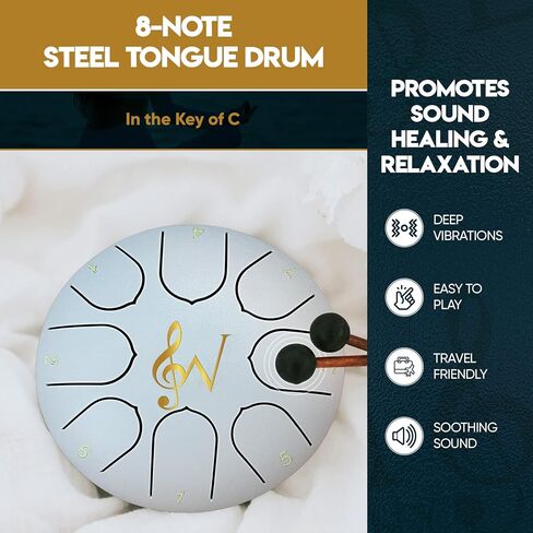 Steel Tongue Drum (Luxury 6 Inch in Saudi Arabia