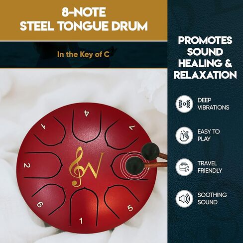 Steel Tongue Drum (Luxury 6 Inch in Saudi Arabia