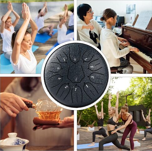 Steel Tongue Drum 11 Note 6 Inches D-Key Tank Drum Handpan Drum Percussion Instrument for Meditation Entertainment Musical Education Concert Mind Healing Yoga in Saudi Arabia