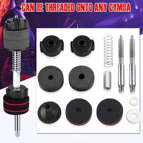Facmogu Red Hat Stack Cymbal Stacker, Crasher Stacker for Drum Kit Accessories, Double-Braced Hi-Hat Cymbal Clutch for Standard Cymbal Jazz Drum Parts Accessories with Quick Set Nut in Saudi Arabia
