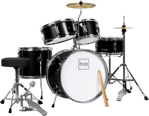 Best Choice Products Kids Drum Set 5-Piece 16in Beginner Drum Set Junior Drum Kit, Starter Percussion Set w/Cymbals, Pedal, Drumsticks, Stool, Toms, Snare, Hi Hat - Blue in Kuwait
