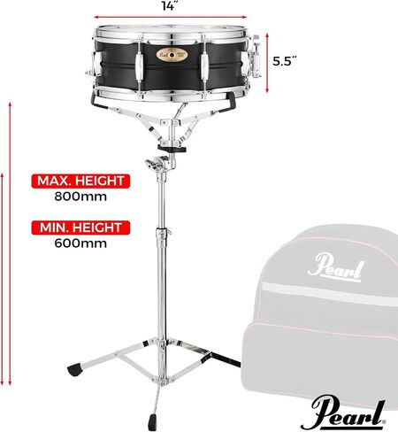 Pearl 32 Note Glockenspiel Bell Kit Student Educational Percussion Kit with Tunable Practice Pad, Rolling Carrying Case, Sticks and Mallets (PK910C) in Saudi Arabia