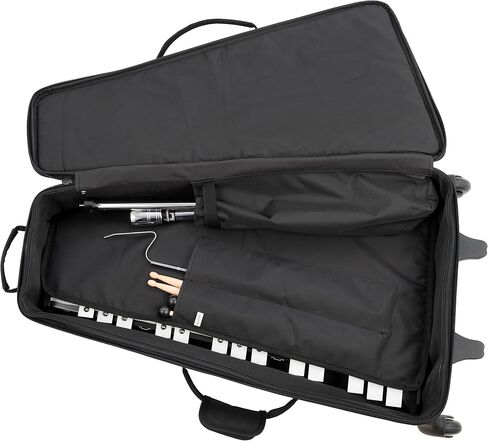 Pearl 32 Note Glockenspiel Bell Kit Student Educational Percussion Kit with Tunable Practice Pad, Rolling Carrying Case, Sticks and Mallets (PK910C) in Kuwait