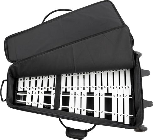 Pearl 32 Note Glockenspiel Bell Kit Student Educational Percussion Kit with Tunable Practice Pad, Rolling Carrying Case, Sticks and Mallets (PK910C) in Kuwait