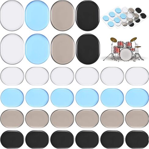 48 Pieces Drum Dampeners Gel Pads Silicone Drum Silencers Soft Drum Dampening Gel Pads Drum Mute Pads for Drums Tone Control (Transparent) in Kuwait
