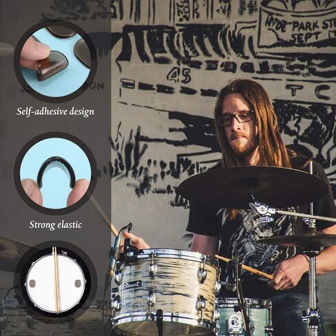 48 Pieces Drum Dampeners Gel Pads Silicone Drum Silencers Soft Drum Dampening Gel Pads Drum Mute Pads for Drums Tone Control (Transparent) in Kuwait