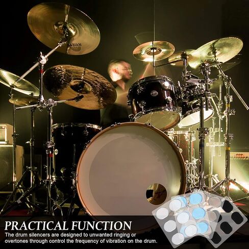 48 Pieces Drum Dampeners Gel Pads Silicone Drum Silencers Soft Drum Dampening Gel Pads Drum Mute Pads for Drums Tone Control (Transparent) in Kuwait