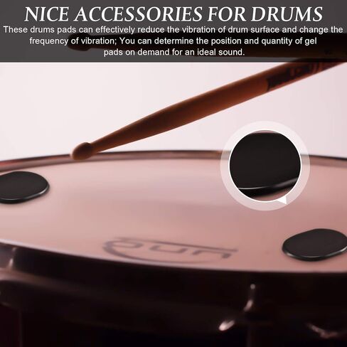48 Pieces Drum Dampeners Gel Pads Silicone Drum Silencers Soft Drum Dampening Gel Pads Drum Mute Pads for Drums Tone Control (Transparent) in Kuwait