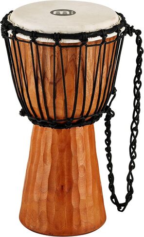 Meinl Percussion Djembe Hand Drum Circle Instrument, Carved Mahogany Headliner Series — NOT Made in China — African Mali Weave Ropes, 2-Year Warranty, Nile, Small (HDJ4-S) in Saudi Arabia