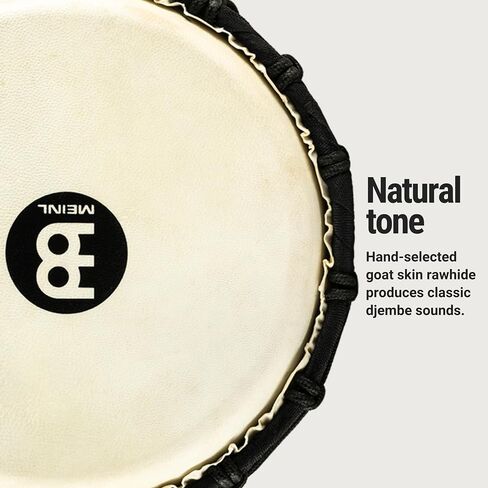 Meinl Percussion Djembe Hand Drum Circle Instrument, Carved Mahogany Headliner Series — NOT Made in China — African Mali Weave Ropes, 2-Year Warranty, Nile, Small (HDJ4-S) in Saudi Arabia