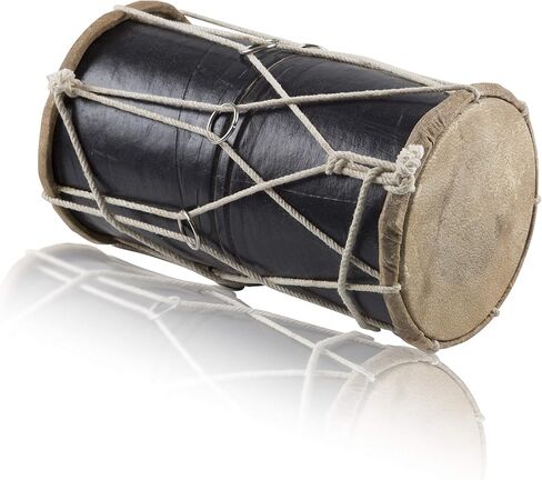 مجموعة طبول تابلا الهندية الشعبية الكلاسيكية المصنوعة يدويا من الخشب والجلد، طبول ايقاعية يدوية للالات الموسيقية العالمية، البنجابية دهول دولاك دولكي، 10 × 6 انش، افكار هدايا ممتعة لعيد الميلاد in Kuwait