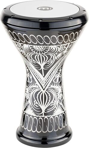 طبلة Meinl Percussion الألومنيوم Doumbek المصرية، محفورة يدويًا - صنع في تركيا - رأس صناعي، ضمان لمدة عامين (HE-3018) in Kuwait