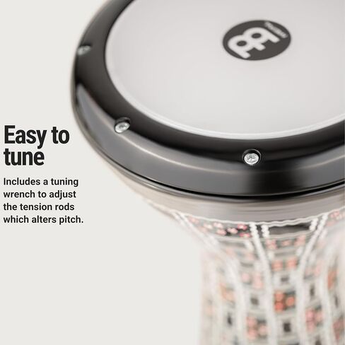 Meinl Percussion Aluminum Doumbek Egyptian Goblet Drum, Hand Engraved — Made in Turkey — Synthetic Head, 2-Year Warranty (HE-2018) in Kuwait