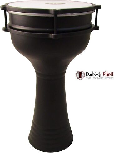 ZAZA Percussion 16'' Length Aluminum Darbuka, 8" Tunable Synthetic Head Turkish Doumbek Drum (Red) in Kuwait