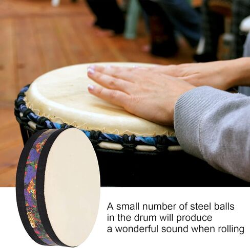 Hand Drum, Good Structure Exquisite Beautiful Ocean Drum Long Service Life Number Patterns Unique Design for Ornaments for Toy in Kuwait